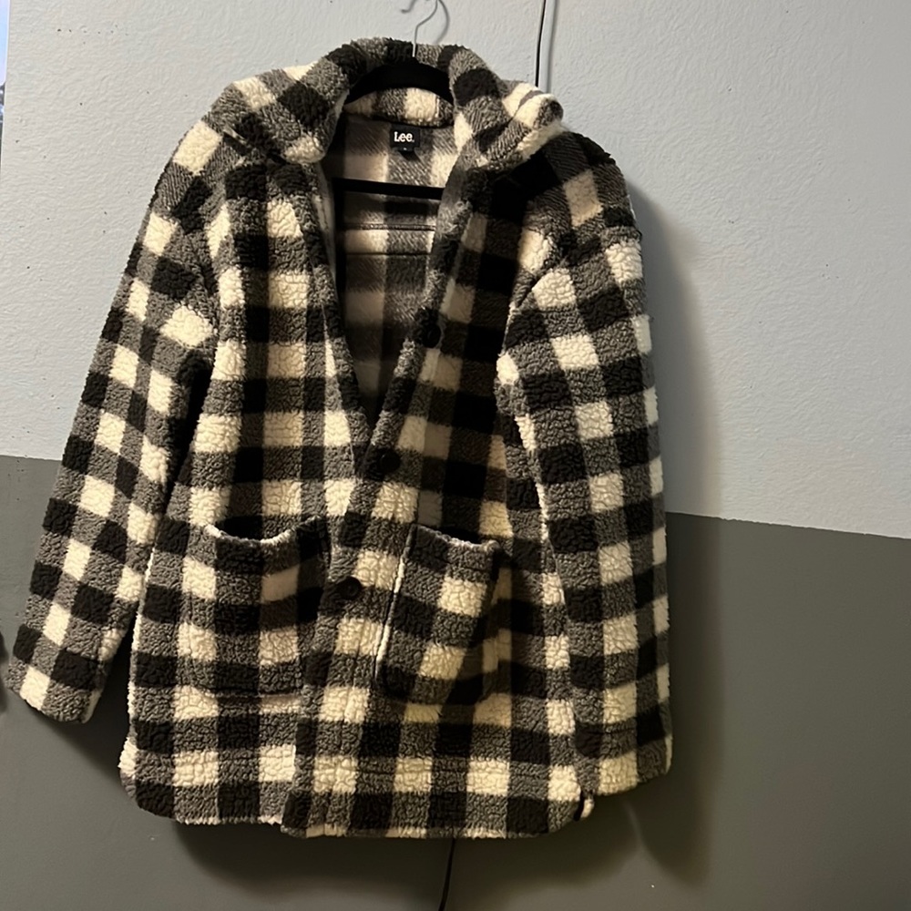 Checkered Button Up Winter Jacket